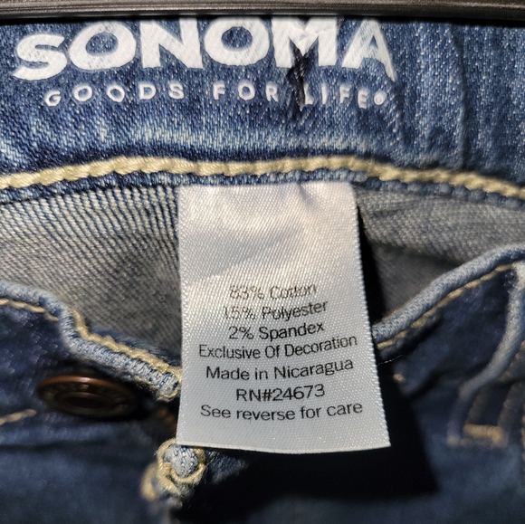 Sonoma Straight Fit Boys Jeans Elastic Tab Size 18 - Picture 3 of 5